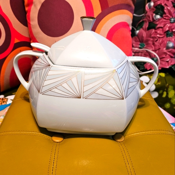 Vintage Scherzer Gold-Matic Hexagonal Soup Tureen & Ladle - Picture 1 of 5